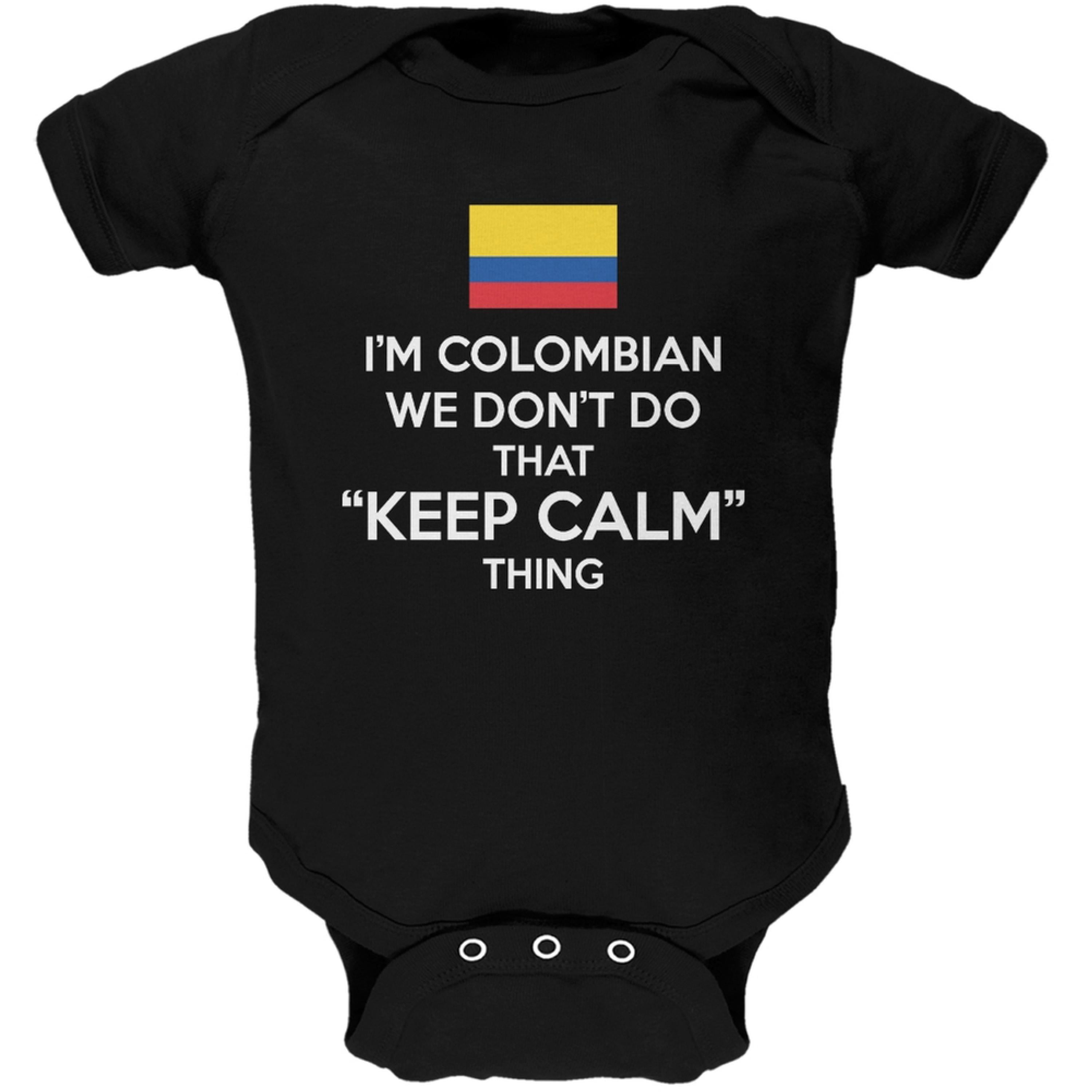 Don't Do Calm Colombian Black Soft Baby One Piece