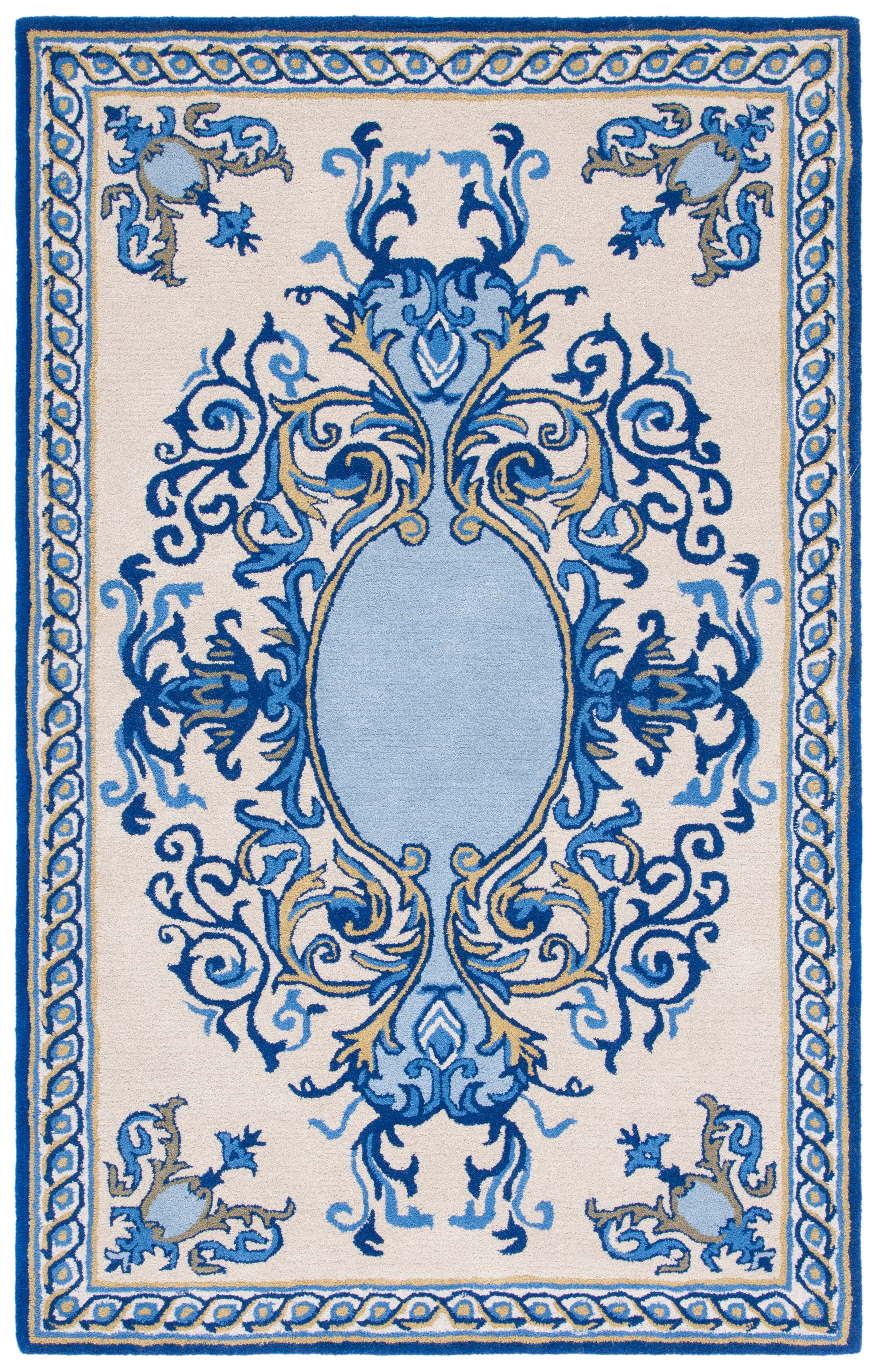 Safavieh Empire Brianna Medallion Area Rug, Blue/Ivory, 5' x 8'
