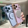 thumbnail image 3 of TEMOGU-Magnetic Case for iPhone 17 Pro Max Case[Compatible with MagSafe] Cute Plating Love Hearts Pattern with Camera Protection,Soft Shockproof TPU Bumper Cover for Women Girls,Black, 3 of 4