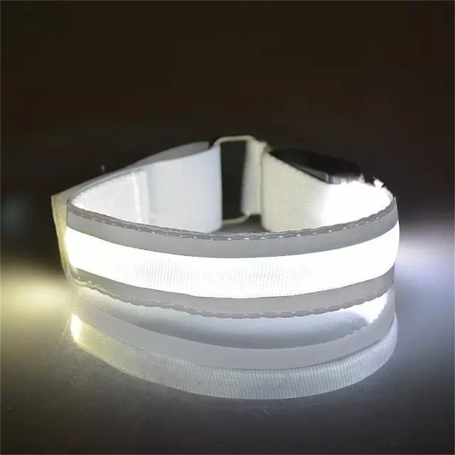 Dvkptbk Reflective Armband Reflective LED Light Arm Armband Strap Belt for Night Running Cycling Sports Safety