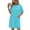 Light Blue, variant on Crunowin Women's Summer T Shirt Dress, Casual Short Sleeve Crewneck Loose Fit Mini Dresses with Pockets Purple L