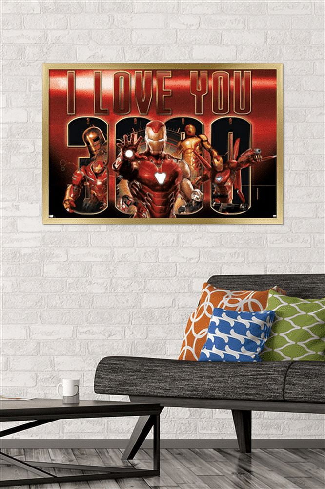 Marvel - I Love You 3000 Wall Poster, 22.375" x 34", Framed
