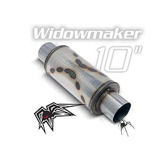 Black Widow Durable Vehicle Mufflers, Metal, 10 in x 5 in x 2.5 in, 1 lb