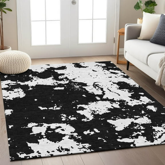 Addison Rugs Chantille Indoor/Outdoor Transitional Modern Black Washable Rectangle Rug, 2'6" x 3'10"