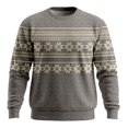 thumbnail image 1 of Daznico Décorations de Noël, Chandail-Over Thermique à Col Rond en Tricot Côtelé, Manches Longues, Alternative Confortable pour l'Hiver, Tenue Décontractée pour Hommes, 1 of 3