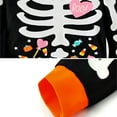 thumbnail image 4 of SILVERCELL Boys Girls Brother and Sister Matching Glowing Outfits Kids Halloween Skeleton Printed T-shirts Top + Pants 2Pcs Pajamas Set 2-8T, 4 of 8