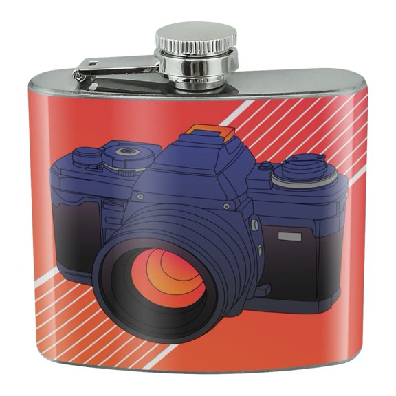 Camera Photography Photographer Stainless Steel 5oz Hip Drink Kidney Flask