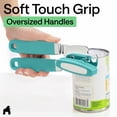 thumbnail image 5 of GORILLA GRIP Stainless Steel Manual Can Opener, Soft Touch Handle, Built-In Bottle Opener, Turquoise, 5 of 10