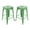 Green, variant on Brage Living Industrial Metal Bar Stools Counter Stool Barstools Set of 2 Modern Backless 24” Stackable Metal Indoor/Outdoor Bar Stools Kitchen Counter Stools Chairs