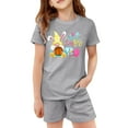 thumbnail image 4 of CAIXIA Girls Cotton Summer Short Set Easter Holiday Printed Short Sleeve Top and Shorts Pajama Set for Kids Girls and Boys Outfit,5-6 Years, 4 of 4
