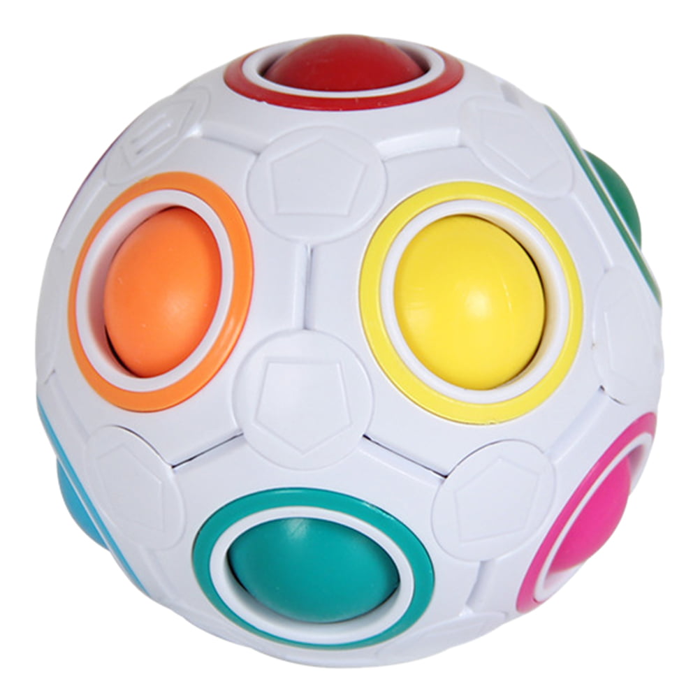 Nice Spheric Ball Rainbow Magic Cube 3D Puzzle Twist Toy Brain Teaser Kids Gift 