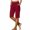 Red, variant on CUSTG Women Casual Pants Elegant High Waist Short Trousers With Comfort Fit And Breathable For Everyday Wear Leisure Style Linen Pants Women