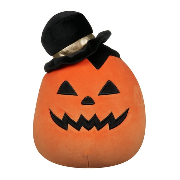 Squishmallows Official 8 inch Riba the Pumpkin with Black Hat - Child's Ultra Soft Stuffed Plush Toy