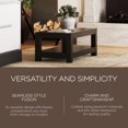 thumbnail image 2 of Maven Lane Paulo Wooden Coffee Table in Weathered Black Finish, 2 of 6