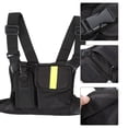 thumbnail image 4 of Paquete Del Arnés Del Pecho, Material De Nylon De Larga Duración Arnés Del Pecho Bolsa Delantero Correa De Hombro Ajustable Amarillo Brillante Para Walkietalkie, 4 of 7