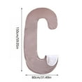thumbnail image 2 of Pregnancy Pillow with C-Shaped Lumbar Support, Side Sleeping Pillow for Comfort, Removable Cover for Easy Cleaning, Soft and Breathable Material, Stylish Home Decor for Enhanced Sleep Experience, 2 of 6