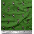 thumbnail image 1 of Soimoi Green Rayon Fabric Footprint & Shoes Fashion Print Sewing Fabric Yard 42 Inch Wide, 1 of 3