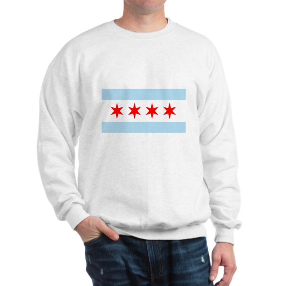CafePress - Chicago Flag - Crew Neck Sweatshirt