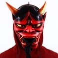 thumbnail image 2 of Máscara tradicional japonesa de ONI Devil para Halloween, disfraz de demonio, máscara de látex para cosplay, accesorios para disfraz, 2 of 5
