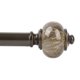 thumbnail image 1 of Barra de cortina de 1 pulgada de 32 a 58 pulgadas, barra individual de bronce antiguo para ventanas, barra decorativa con extremo de mármol, 1 of 8
