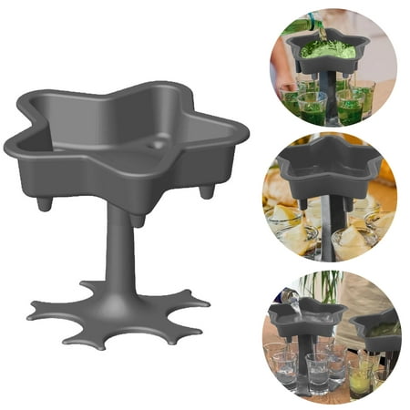 Grill Prep Trays 5 Shot Glass Dispenser And Holder Five-pointed Star Party Pours Artifact over Sink Dish Drainer Expandable