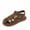 Brown, variant on Girls' Closed Toe Sandals Girls' Boho Sandals Baby Girl Roman Sandals Girls' Sandals Summer Fashion Baotou Children's Roman Sandals Korean Edition Soft Sole With Foreign Princess Shoes