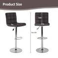 thumbnail image 7 of YRLLENSDAN Tall Bar Stools Set of 2 High Bar Chairs Kitchen Bar Stools Swivel Adjustable Bar Stool Leather Island Chairs Set of 2 Counter Height Bar Stools with Back,Brown, 7 of 7