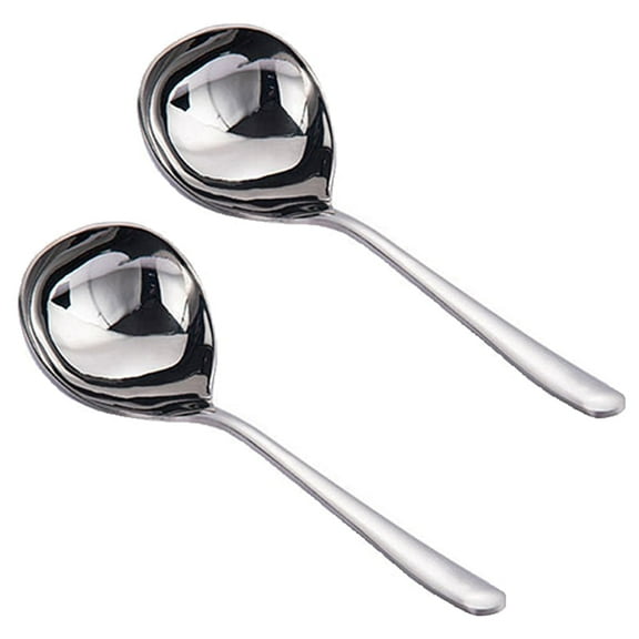 Firefly Hope 2Pcs Small Ladle for Sauce Stainless Steel Serving Ladle Silver Gravy Ladle