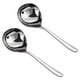 thumbnail image 1 of Xiao Hua Cucharas de acero inoxidable, 2 cucharas para servir de acero inoxidable, cuchara plateada para jugo de carne, 1 of 4