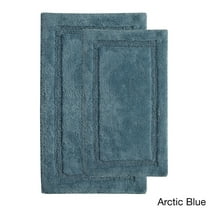 Saffron Fabs  Cotton Regency Bath Rug (Set of 2) Blue 34 x 21 & 36 x 24