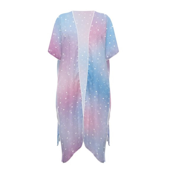 HELLHERO Starry Gradient Summer Beach Cover Ups Loose High Quality Fabrics Lightweight Bikini Cover Up