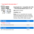 thumbnail image 2 of Head Gasket Set - Compatible with 1995 - 1999 Chevy Monte Carlo 3.1L V6 1996 1997 1998, 2 of 2