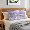 thumbnail image 6 of Pillow Covers 20x20 Set of 2, Vintage Lavender Throw Pillow Covers Decorative Couch Cushion Cover, Farmhouse Florals Leaf Coastal Home Sweet Microfiber Soft Pillowcases for Bedroom Living Room Sofa, 6 of 9