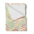 thumbnail image 2 of Abstract Soft Flannel Fleece Blanket, Little Flower Shaped Dots Creative Circles in Various Colors Happiness Art Design, Cozy Plush for Indoor and Outdoor Use, 70" x 90", Multicolor, by Ambesonne, 2 of 5