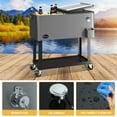 thumbnail image 3 of Dextrus 80 Quart Rolling Cooler Cart Iron, Durable And Stable, 3 of 5