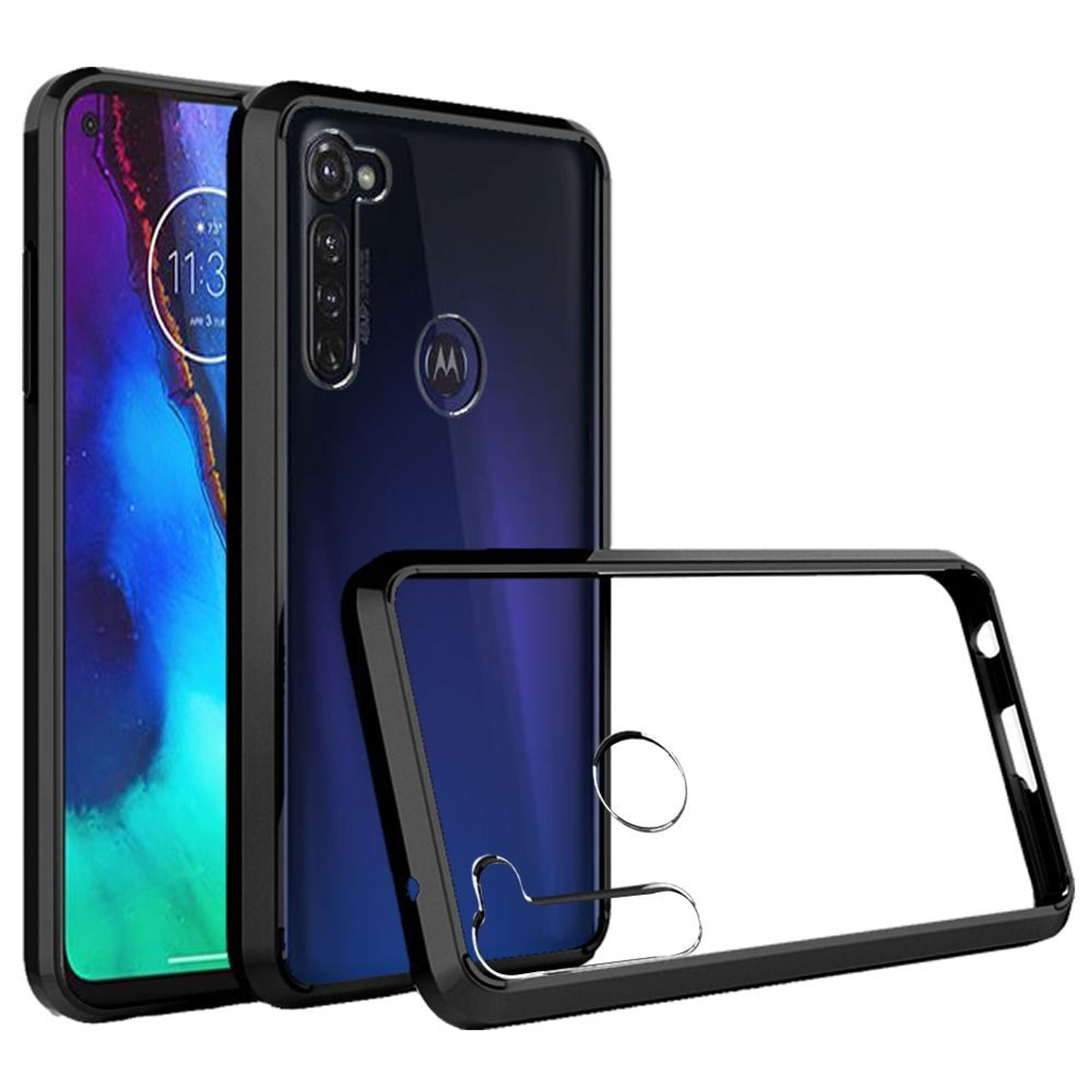 For Motorola Moto G Stylus Case By Insten Bumper Hard Plastic Soft Tpu Rubber Case Cover Compatible With Motorola Moto G Stylus Clear Black Walmart Canada