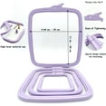 thumbnail image 3 of NURGE Lilac No:4 Square Embroidery Hoop – ABS Plastic Embroidery Frame for Cross Stitch Hoops, Sewing Projects, Needlework, Embroidery Projects, DIY Crafts, Fabric Holder (Large), 3 of 9