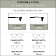 thumbnail image 3 of Clic Magnetic Reading Glasses, Computer Readers, Replaceable Lens, Original Long, (M-L, Black, 1.75 Magnification), 3 of 8