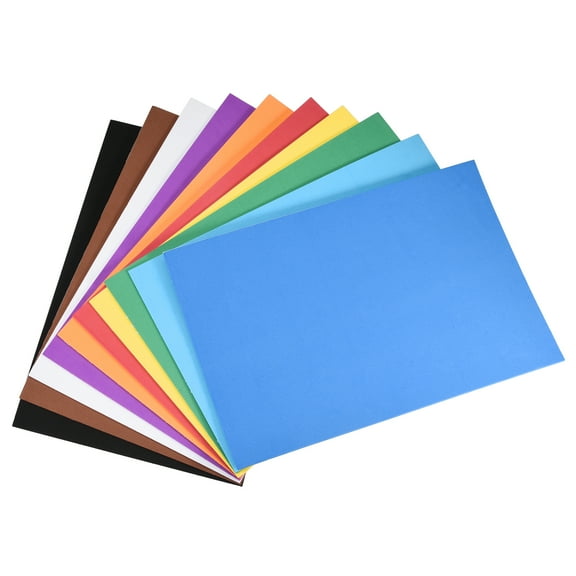 Uxcell EVA Foam Sheets 8 x 12 x 0.07" Thickness for Crafts DIY Projects 10 Different Color