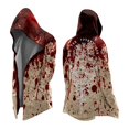 thumbnail image 1 of Cardigan pour Hommes Rétro Mi-Long Imprimé à Capuche Chandail Décontracté à la Mode pour Hommes Élégants. Cardigan pour Hommes Rouge TG, 1 of 5