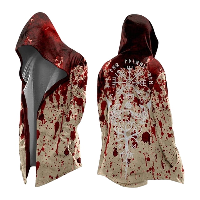 Cardigan pour Hommes Rétro Mi-Long Imprimé à Capuche Chandail Décontracté à la Mode pour Hommes Élégants. Cardigan pour Hommes Rouge TG