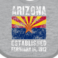 thumbnail image 4 of Inktastic Established February 14, 1912 Arizona Flag Boys or Girls Baby Bib, 4 of 4