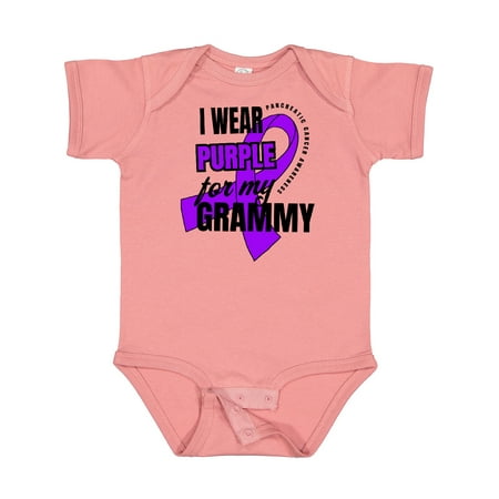 

Inktastic I Wear Purple for My Grammy Pancreatic Cancer Awareness Gift Baby Boy or Baby Girl Bodysuit