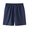 thumbnail image 1 of Aayomet Men's Shorts Men's Spring Solid and Color Pants Tether Cotton Men's pants (Navy, S), 1 of 5