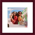 thumbnail image 1 of Vittanly 12x12 Picture Frame, Display Pictures 8x8 with Mat or 12x12 without Mat, Premium Material with Shatter Resistant Plexiglass, Square Frame for Wall Mounting, Home Decor, Cherry Red, 1 Pack, 1 of 1