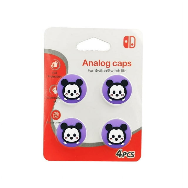 4 PCS Cute Thumb Grip Caps for Nintendo Switch / Lite / OLED, Joy-Stick Button Stick Cover Analog Ergonomic Cap for NS Controller Joy-Cons(Blue)