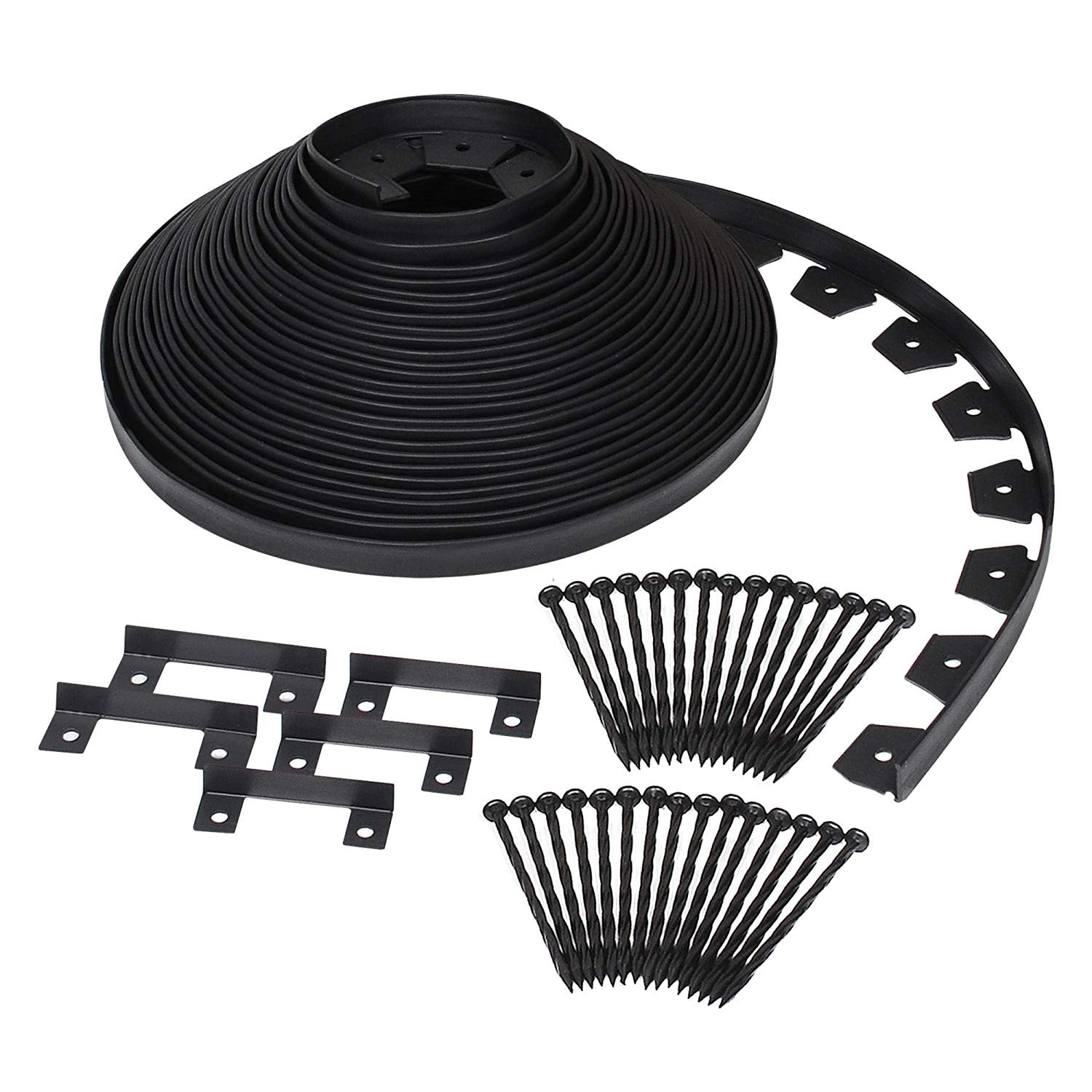 EasyFlex No-Dig Landscape Edging, 90 ft. Kit, Black, For ... EasyFlex No-Dig Landscape Edging, 90 ft. Kit, Black, For ...
