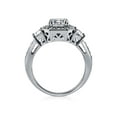 thumbnail image 4 of BERRICLE Sterling Silver Halo Wedding Engagement Rings Round Cut Cubic Zirconia CZ Vintage Inspired Art Deco Ring for Women, Rhodium Plated Size 5, 4 of 10