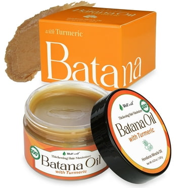 Well's Oil Batana Oil with Turmeric Extract – 100% Natural & Unrefined | Strengthens, Supports Hair Growth & Enhances Texture | Dr. Sebi Approved | Sourced from Honduras (4.23 oz. / 119 g)