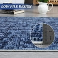 thumbnail image 7 of 5x7 Machine Washable Area Rug for Living Room Non-Slip Modern Abstract Area Rug Contemporary Solid Throw Rug Foldable Accent Floor Carpet for Dining Room, Blue, 7 of 7